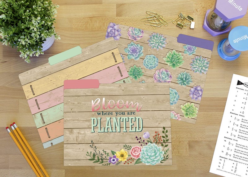 Teacher Created Resources Rustic Bloom File Folders (TCR8539) - Image 2